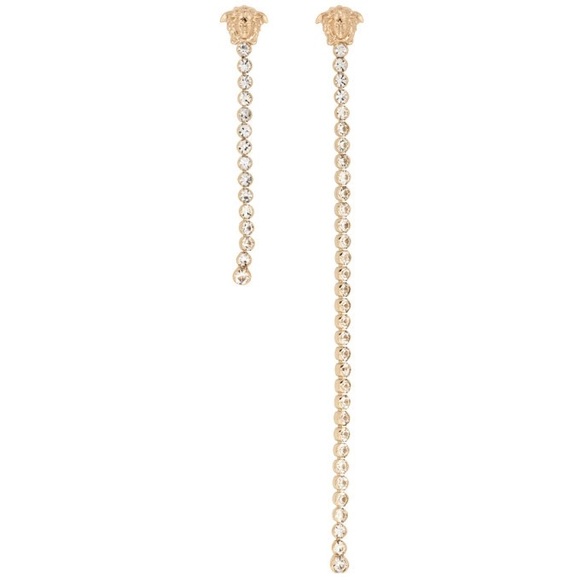 VERSACE
Gold Asymmetric Medusa Crystal Drop Stud Earrings - Picture 3 of 14